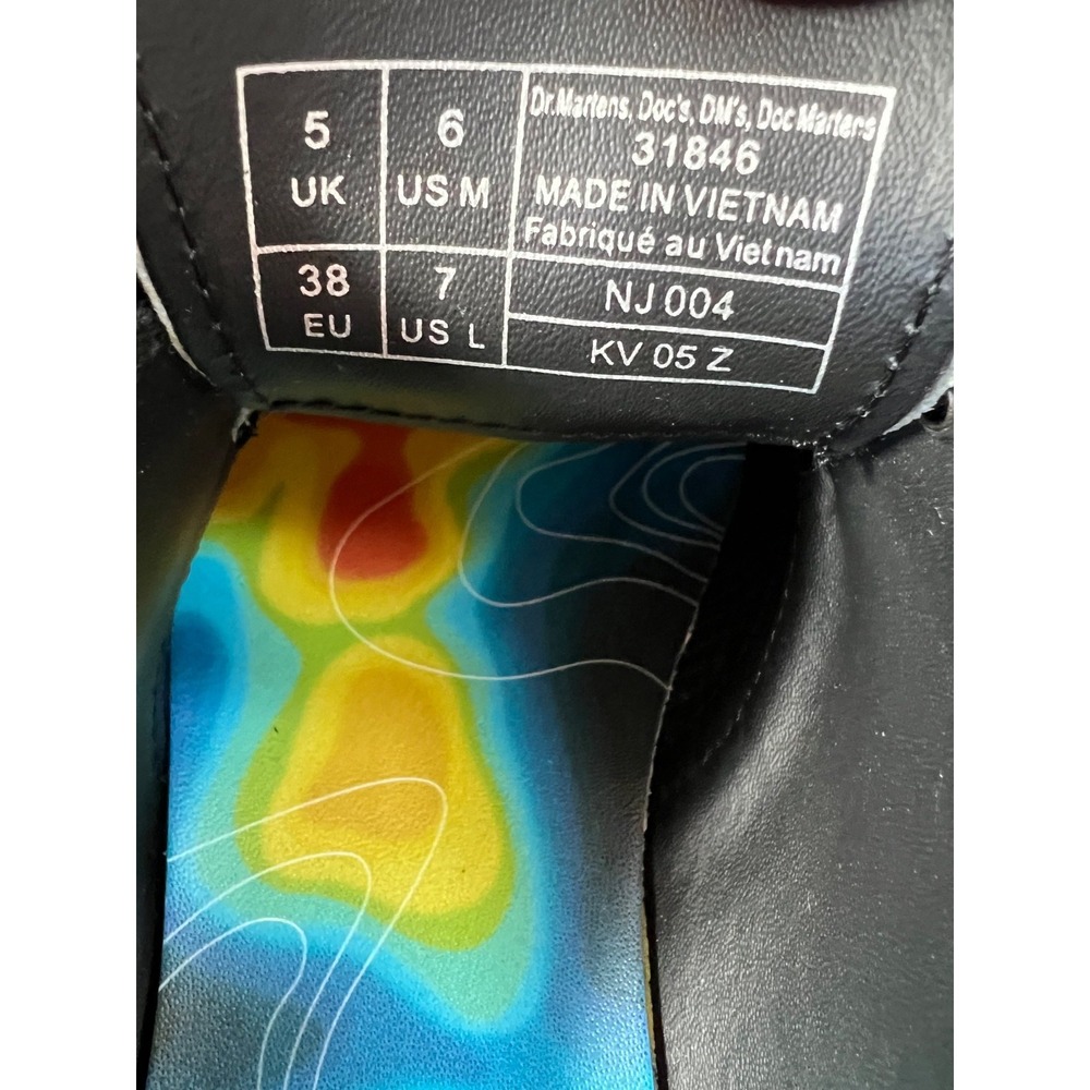 DR. MARTENS 1461 Genix Nappa Womens 7 Leather Oxford Shoes Heat Map Print - Picture 6 of 7